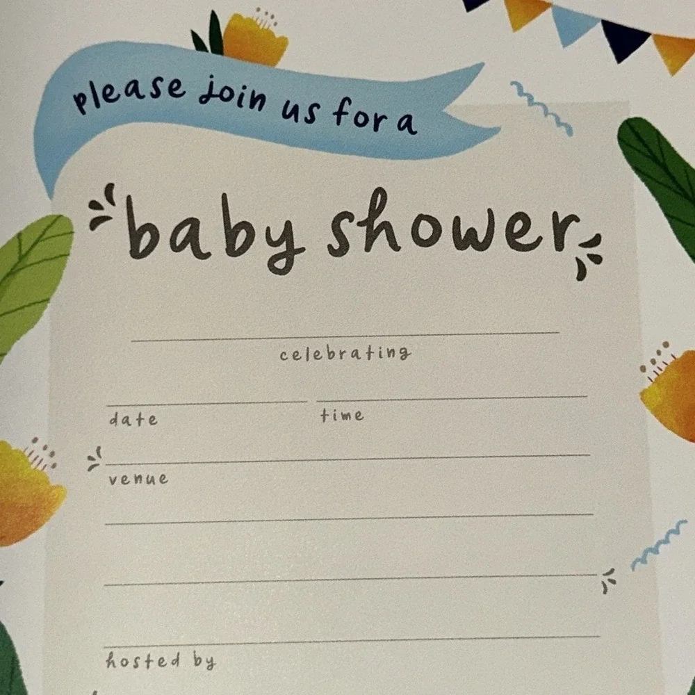 Paper Kit Co 25 Pack Elephant Baby Shower Invitations Welcome Little One Neutral